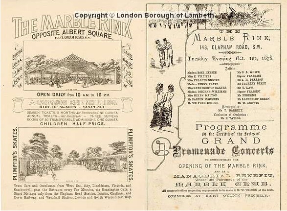 London - Marble Rink and Athletic Grounds : Image credit Lambeth Landmark